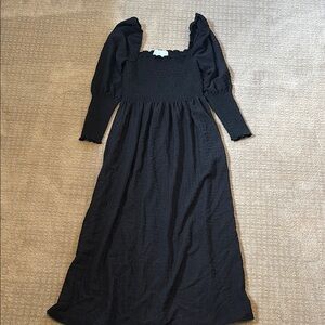 Hill House Black Puff Sleeve Dress